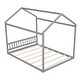 preview thumbnail 6 of 15, Queen Wooden House Bed with Headboard, Durable Design, Easy Clean, Grey