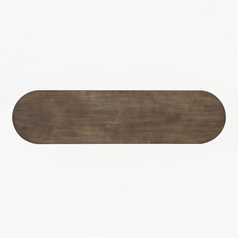 59-inch Long Console Table with Oak Veneer