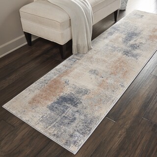 Rustic Textures Distressed Vintage Abstract Area Rug