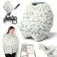 preview thumbnail 1 of 4, Sweet Jojo Designs Floral Leaf Boy Girl 5 in 1 Baby Car Seat Nursing Cover Green White Boho Bohemian Watercolor Flower Woodland