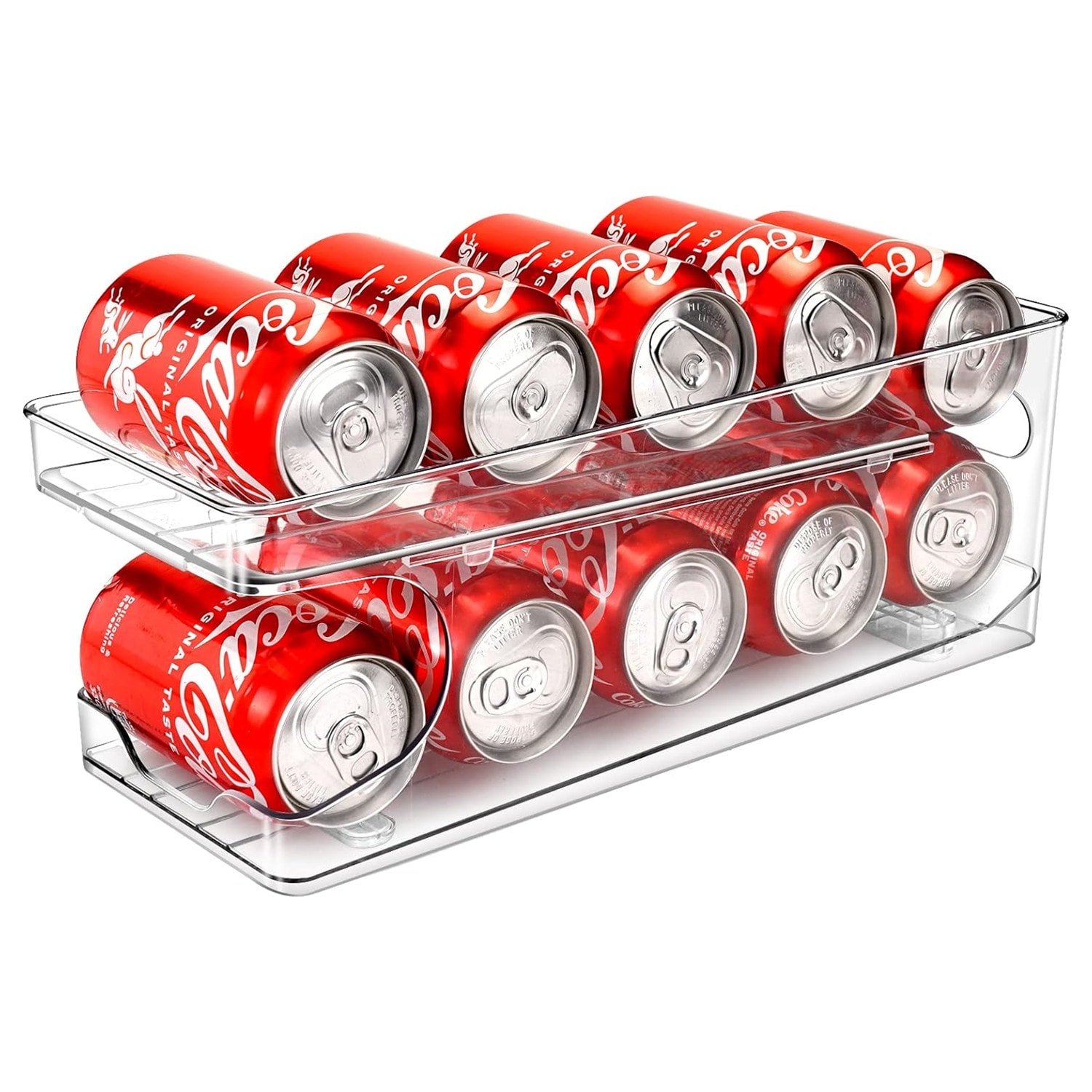 Rolling Soda Can Organizer for Refrigerator Can Dispenser