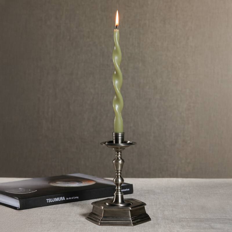 Lumière Twist Formal Taper Candles, Set of 12 - Holiday Table Décor