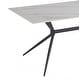 preview thumbnail 83 of 131, Elega Modern Sintered Stone Dining Table Modern Trestle Base Powder-Coated Steel Frame Kitchen Table - 47"-71"