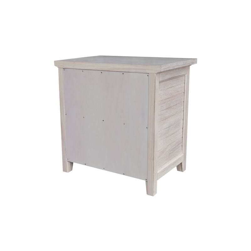 International Concepts Solid Wood 2-Drawer Nightstand