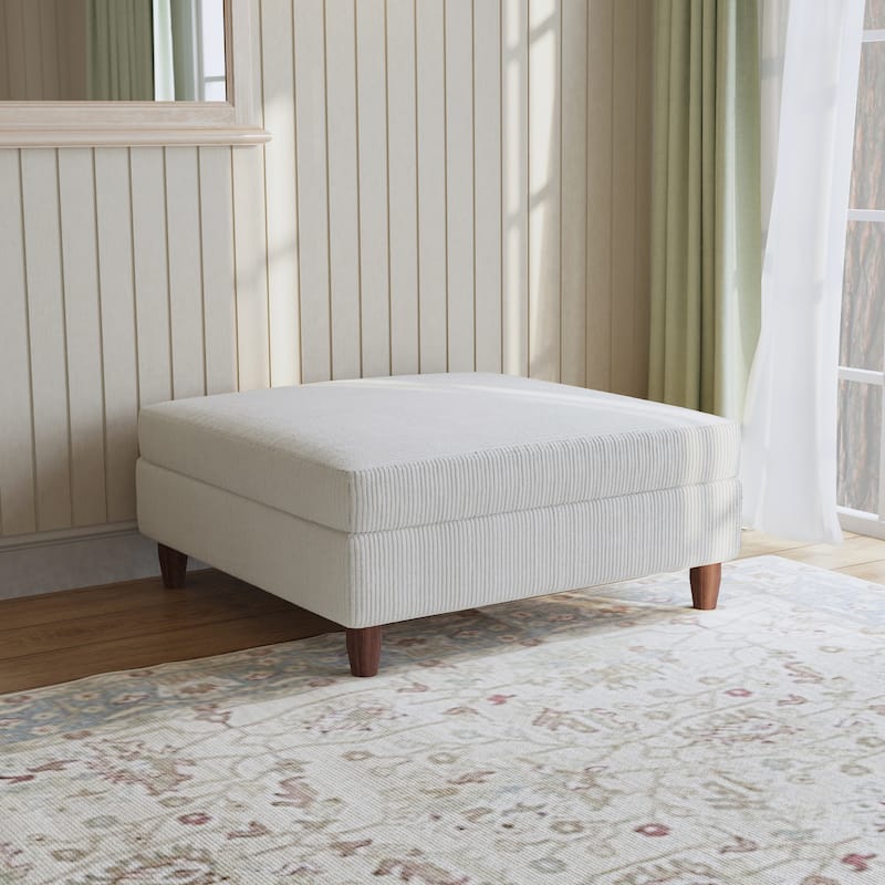 Oversized Storage Sectional Sofa Modular Couch - Beige-Ottoman