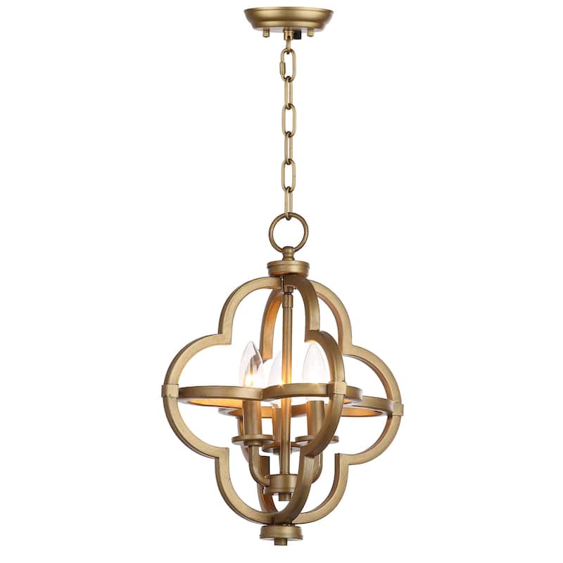 SAFAVIEH Lighting Mila Adjustable 3-light Gold Orb Pendant - 12.25"x12.25"x16 -88"