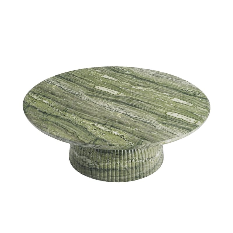 Studio London Maddox Single Round Coffee Table Stone Marble Effect