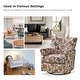 preview thumbnail 36 of 53, HULALA HOME Georg Transitional Floral Fabric Swivel Rocker Chair with Removable Backrest and Rolled Armrest Set of 2