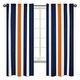 preview thumbnail 1 of 3, Sweet Jojo Designs Stripe Collection Navy Blue/Orange/White Curtain Panel Pair - 42 x 84 - 42 x 84