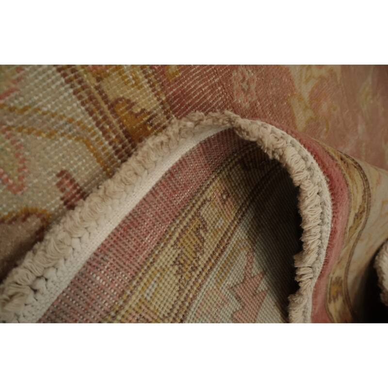 Hand Knotted Oriental 100% Wool Carpet Traditional Floral Red Ziegler Area Rug - 8' 1'' X 7' 9''