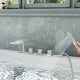 preview thumbnail 18 of 39, Roman Tub Faucet with Handheld Shower 3-Handle Deck Mount Bathtub Faucet Set