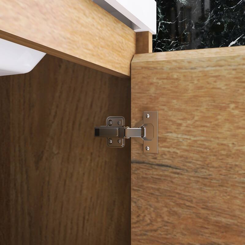 Floating Bathroom Vanity with Integrated Resin Top