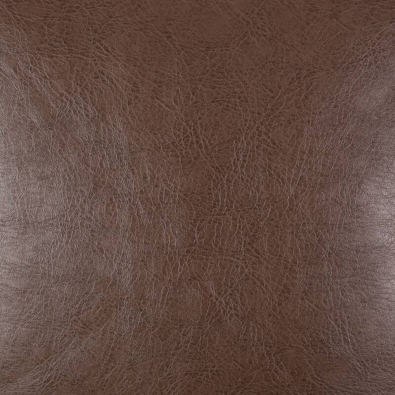 Baddow Contemporary Faux Leather Channel Stitch Pouf by Christopher Knight Home