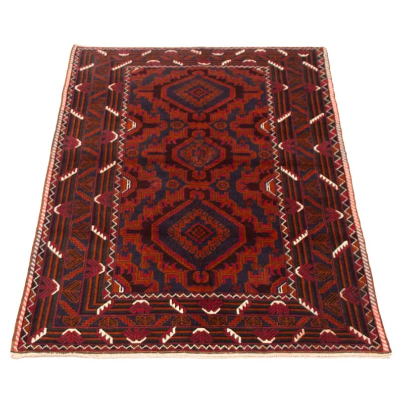 Teimani Red Rug 3'11" x 6'6" - 3'11 x 6'6