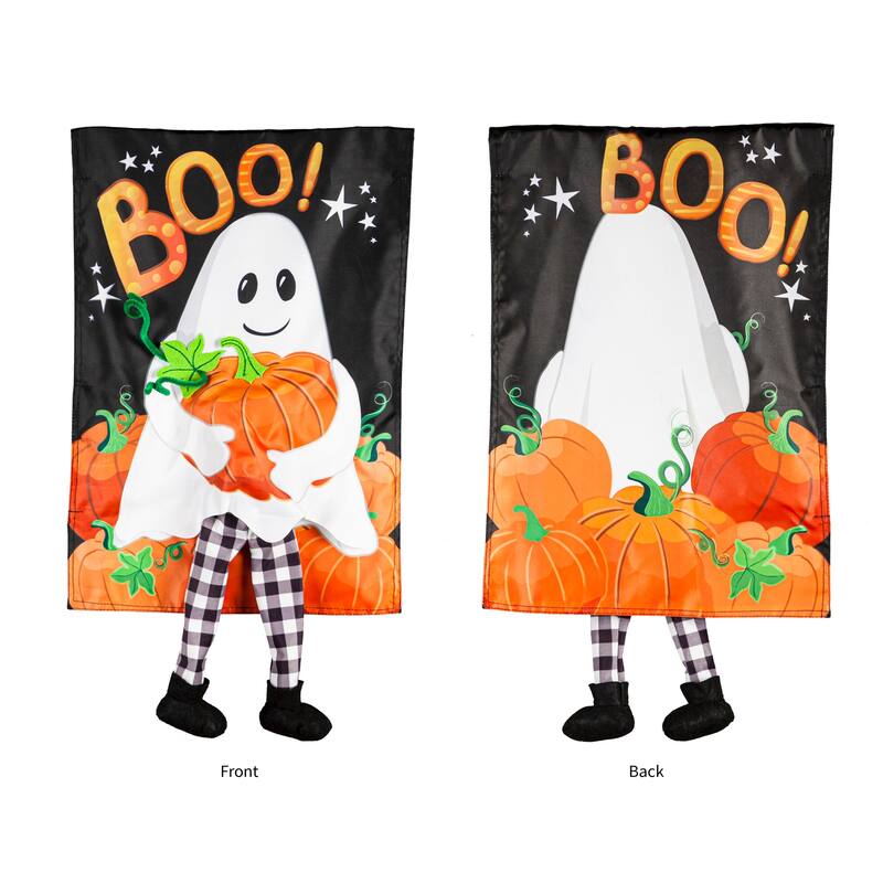 12.5 in. x 18 in. Ghost Garden Kickin Flag