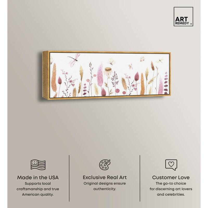 Harvest Dried Flowers Panoramic Canvas by Art Remedy