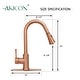 preview thumbnail 3 of 7, One-Handle Pull-Down Copper Kitchen Faucet - 16"
