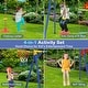 preview thumbnail 6 of 6, 4-in-1 660 lbs Heavy Duty Swing Set for Kids Aged 3-9 Years Old-Yellow - 97" x 75" x 74" (L x W x H)