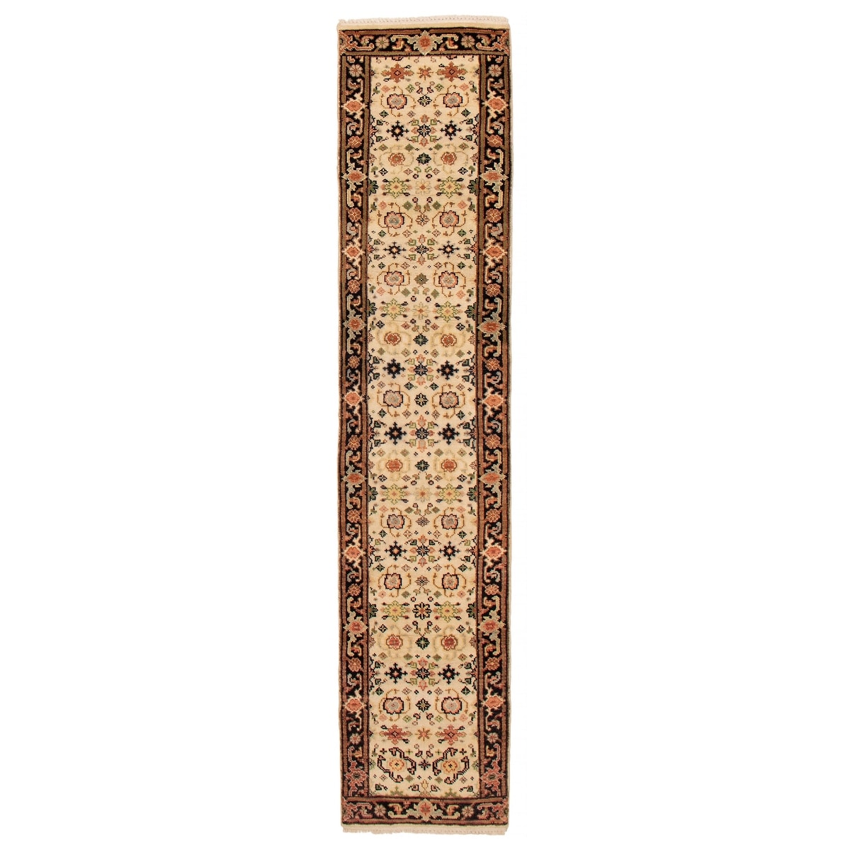 ECARPETGALLERY Hand-knotted Serapi Heritage Ivory Wool Rug - 2'5 x 11'9