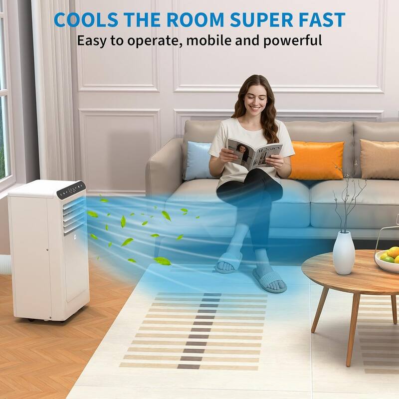 Portable Air Conditioner - 3-in-1 Cooling/Dehumidifier & Fan, 42dB Quiet AC with Remote