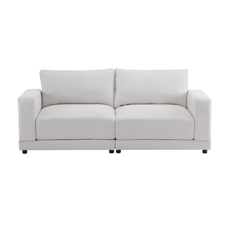Christopher Knight Home - Grace 81" Modern Upholstery Sofa Loveseat with Square Arms