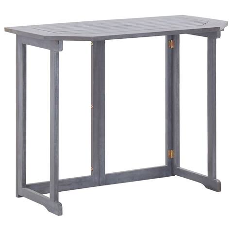 Folding Balcony Table 35.4"x19.7"x29.1" Solid Acacia Wood