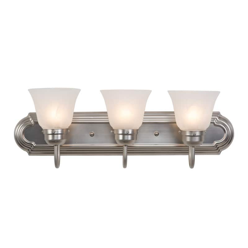 Yosemite Home Decor Vanity Lighting Series Three Lights Vanity - Silver
