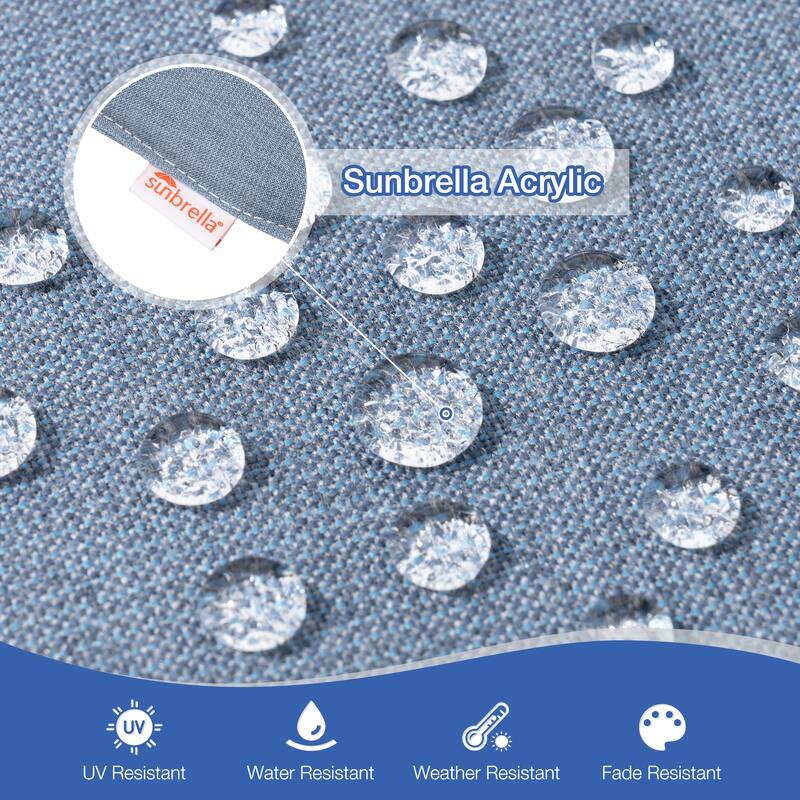 24''Wx24''Dx5.5''in Patio Sunbrella Outdoor Seat Cushions Set (Seat & Back)