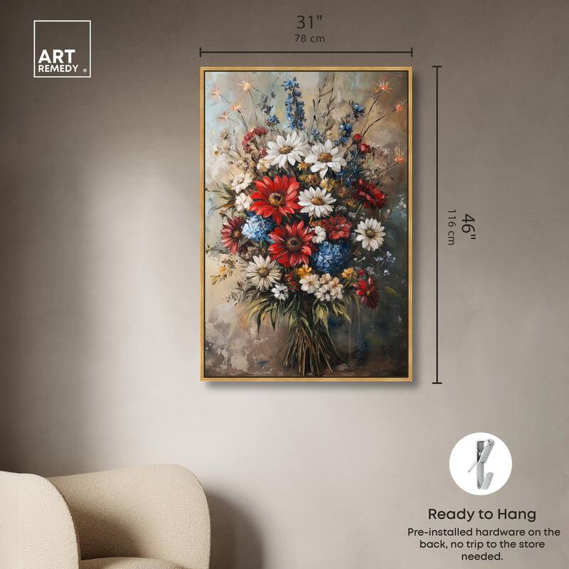 Symphony of Flowers II Canvas by Art Remedy