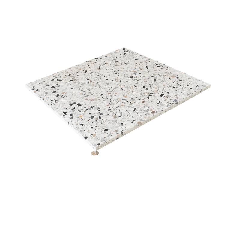 Terraforma 24x24 in. White Honed Terrazzo Large Wall and Floor Tile (7.75 sq ft/case, 2-Pack)
