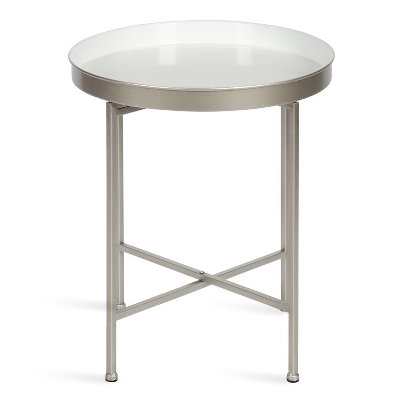 Kate and Laurel Celia Round Metal Side Table - 18.25x18.25x22