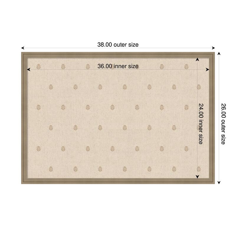 Kate and Laurel Pinboard Beige Botanical Block Print