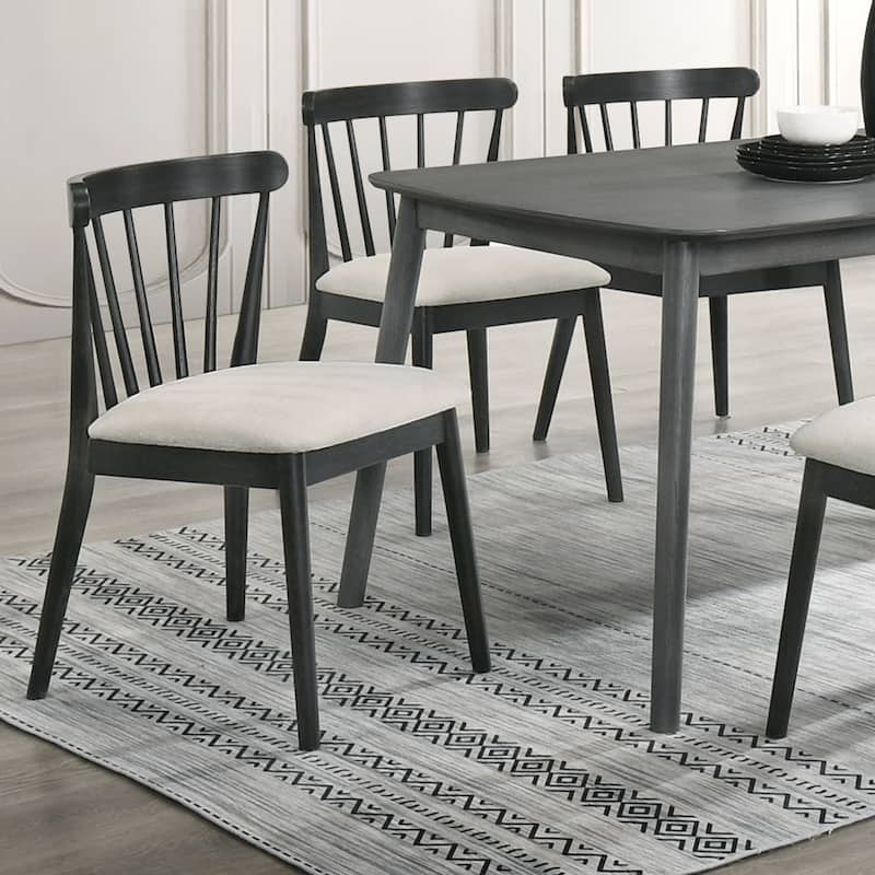 2 Pieces Set Dining Side Chair Rustic Modern Farmhouse Design Retro Design Easy To Assembly