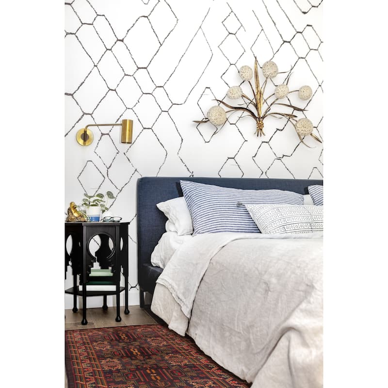 ECARPETGALLERY Hand-knotted Teimani Dark Navy Wool Rug - 3'10 x 6'9