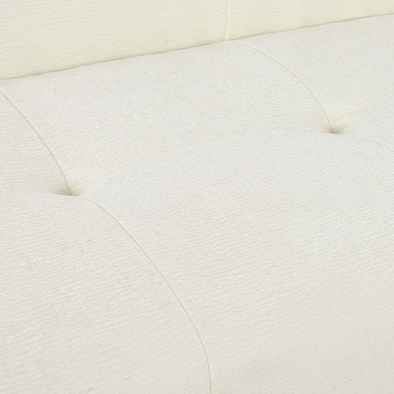 85.8 Inch Wide Chenille Fabric 3-Seater Sofa with Tufted Style