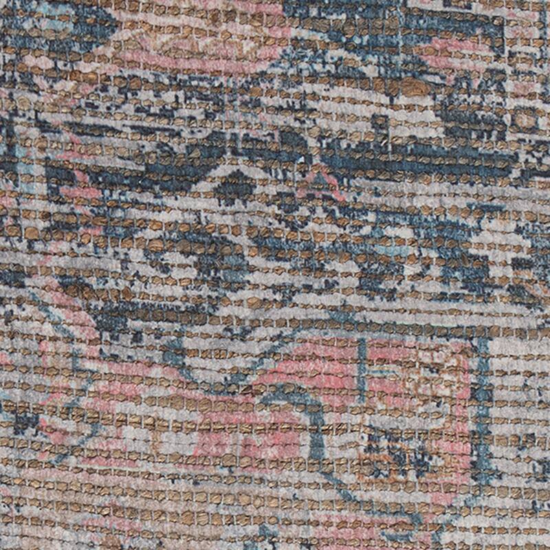 Carson Carrington Lugnvik Blue/Pink Jute Blend Flatweave Area Rug