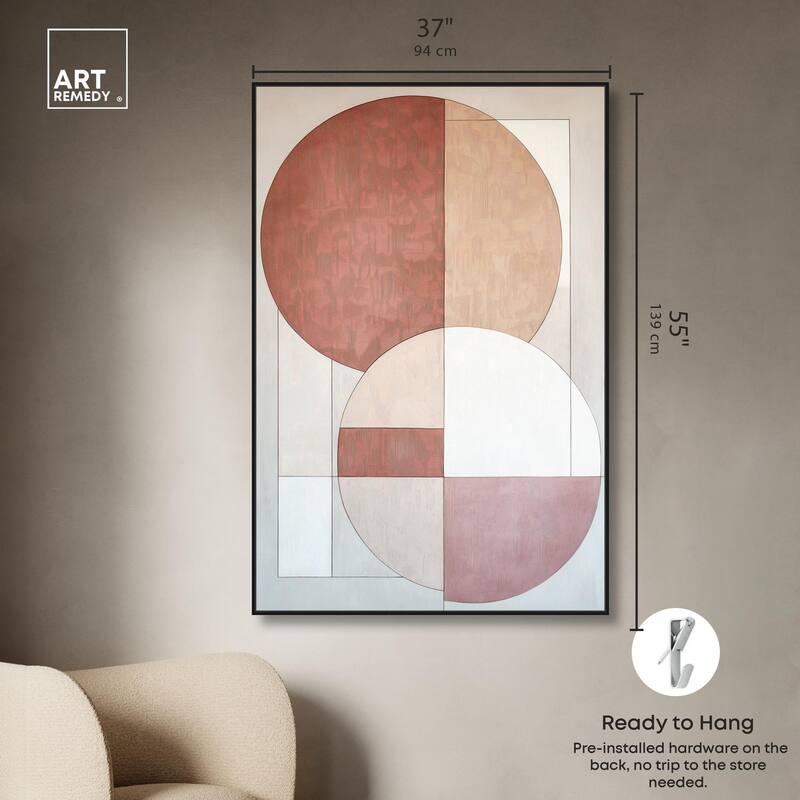 Modernist Circles I Canvas by Art Remedy