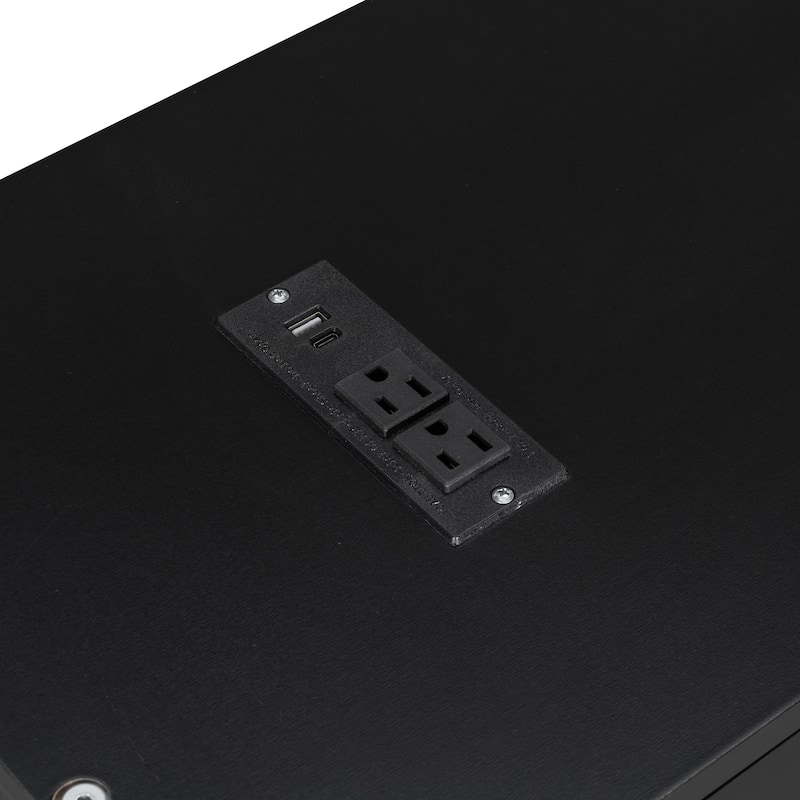 Side-Folding Printed Murphy Bed with LED and USB