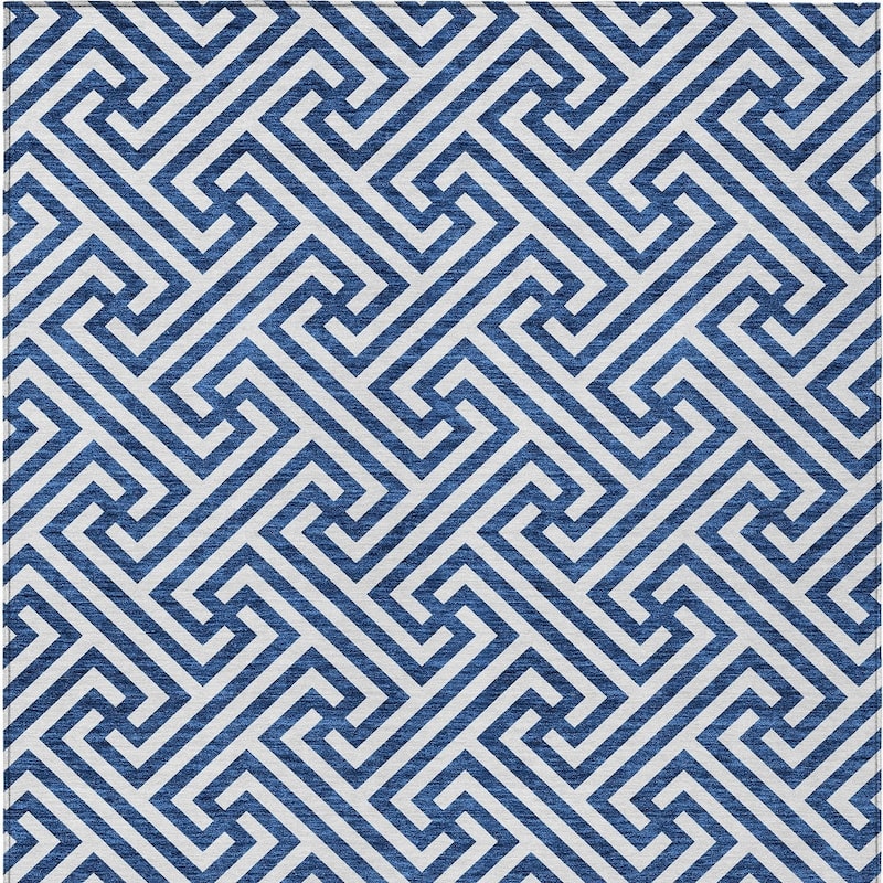 HomeRoots Geometric Transitional Rectangle Outdoor Rug