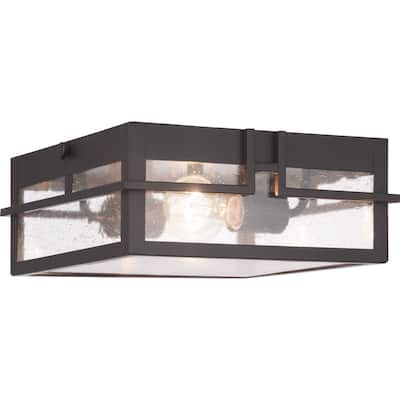 Progress Lighting Boxwood 2 Light 11" Wide Outdoor Flush Mount Square