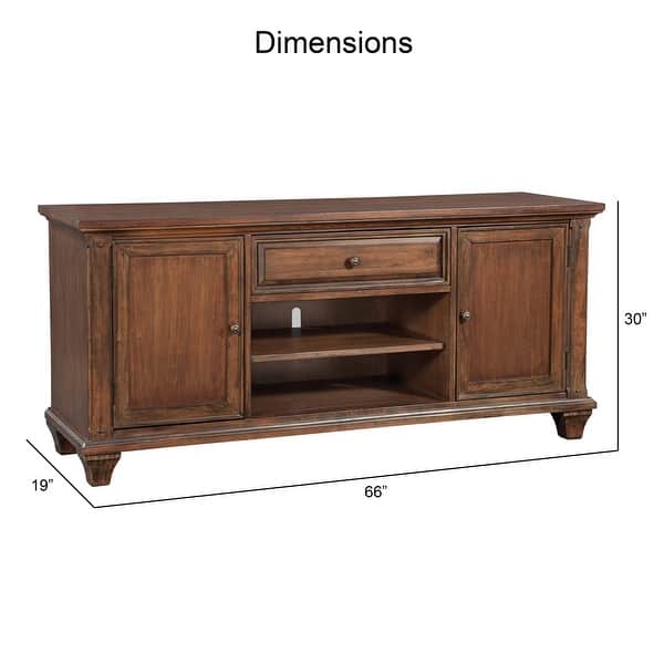 Harbor Point Rustic Cherry 66-inch TV Console - 66-Inch Wide - Bed Bath ...