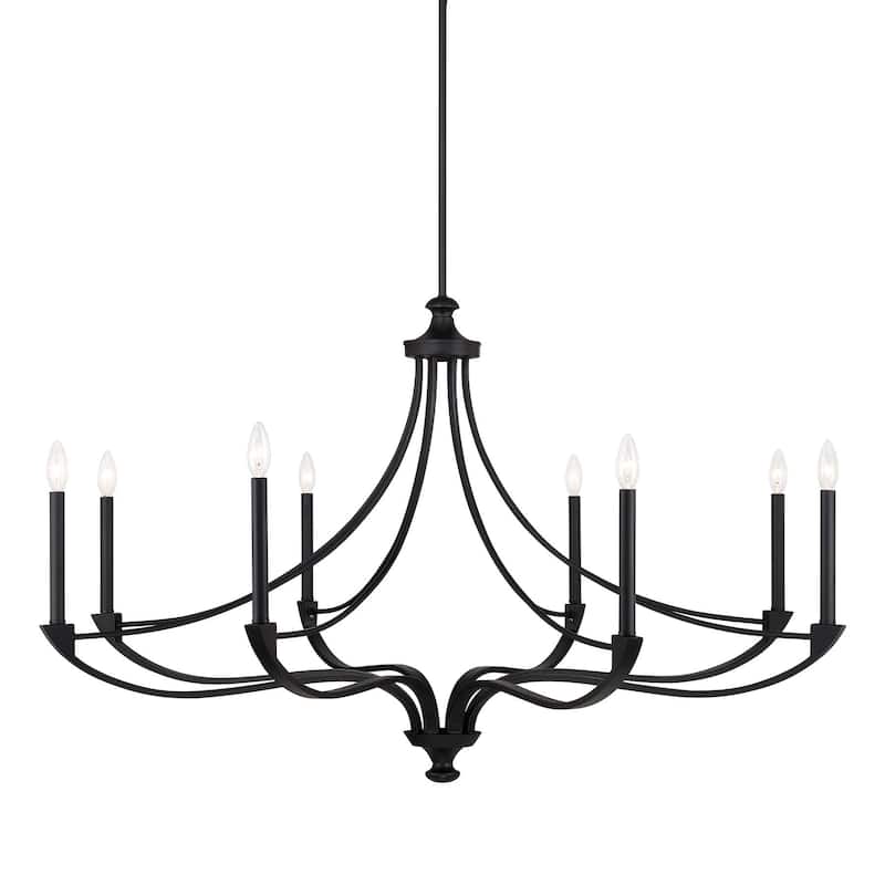 Savoy House 1-6415-8 Preserve 8 Light 50" Wide Taper Candle Style - Matte Black