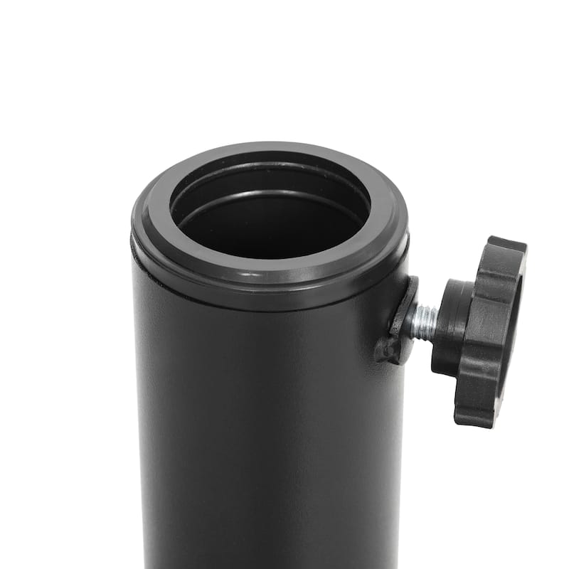 Outdoor Round Black Patio Umbrella Base, Resin and Concrete