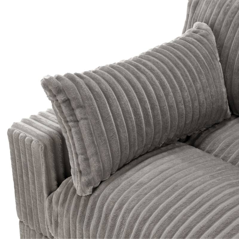 Plush Cloud Couch Modular Sectional Sofa with Ottoman