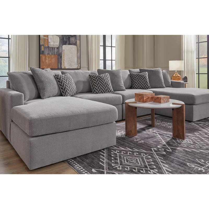 Signature Design by Ashley Modmax 4-Piece Double Chaise Sectional - 142"W x 68"D x 36"H