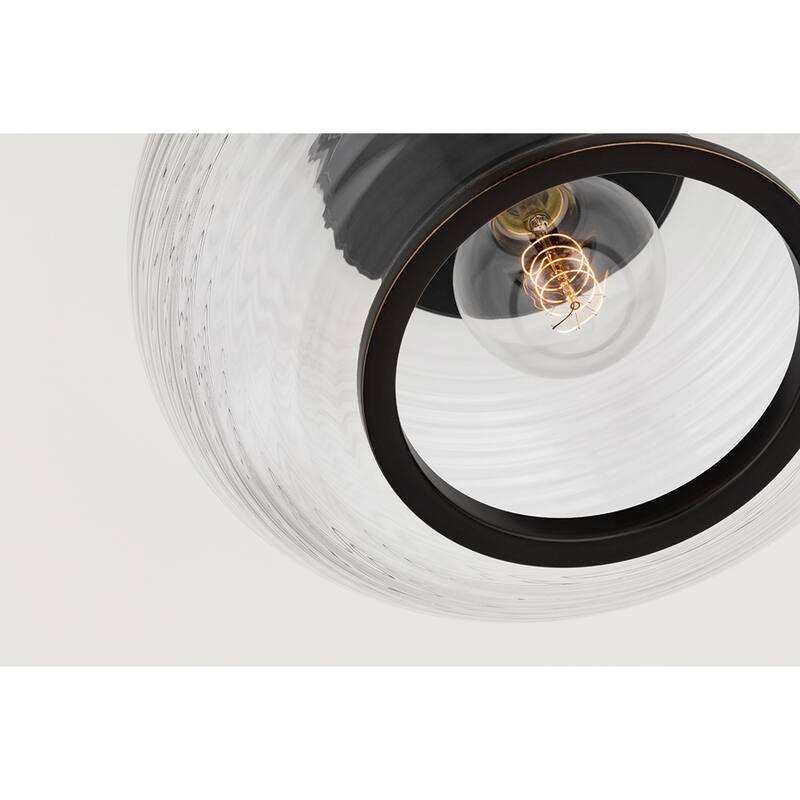 Mitzi by Hudson Valley Maggie 1-Light Flush Mount with Clear Glass