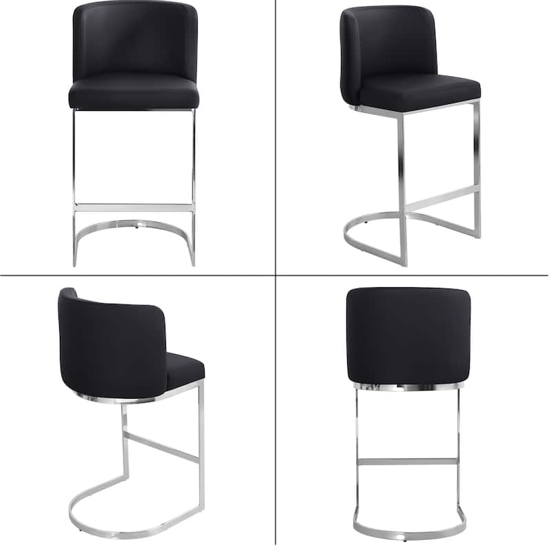 26" Upholstered Bar Stools, Counter Height Stools - 18.11"W x 19.69"D x 37.4"H