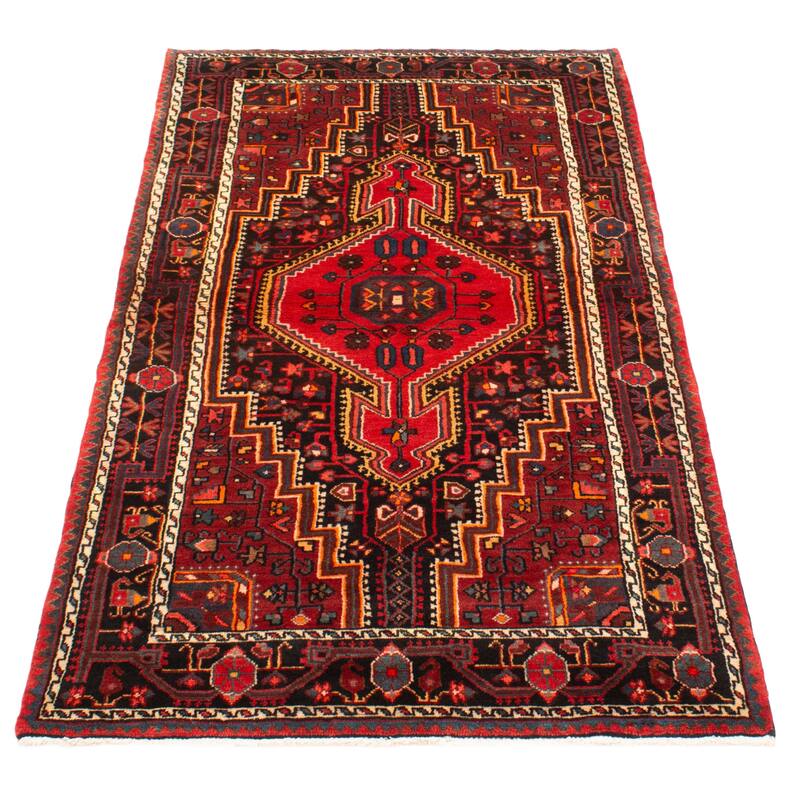 ECARPETGALLERY Hand-knotted Anatolian Vintage Red Wool Rug - 4'4 x 7'9