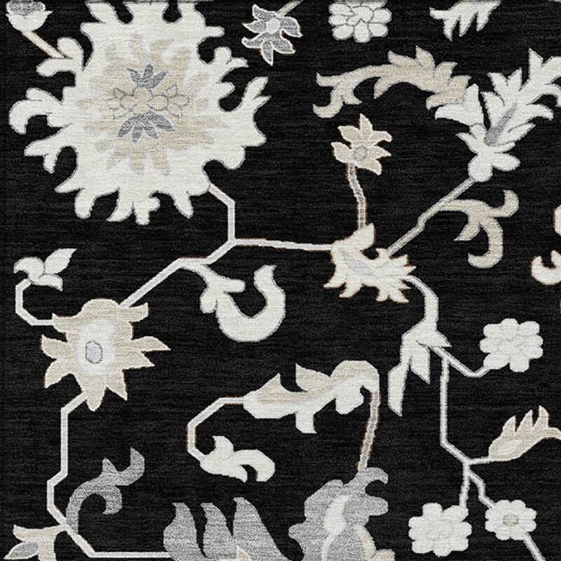 HomeRoots Floral Transitional Rectangle Outdoor Rug