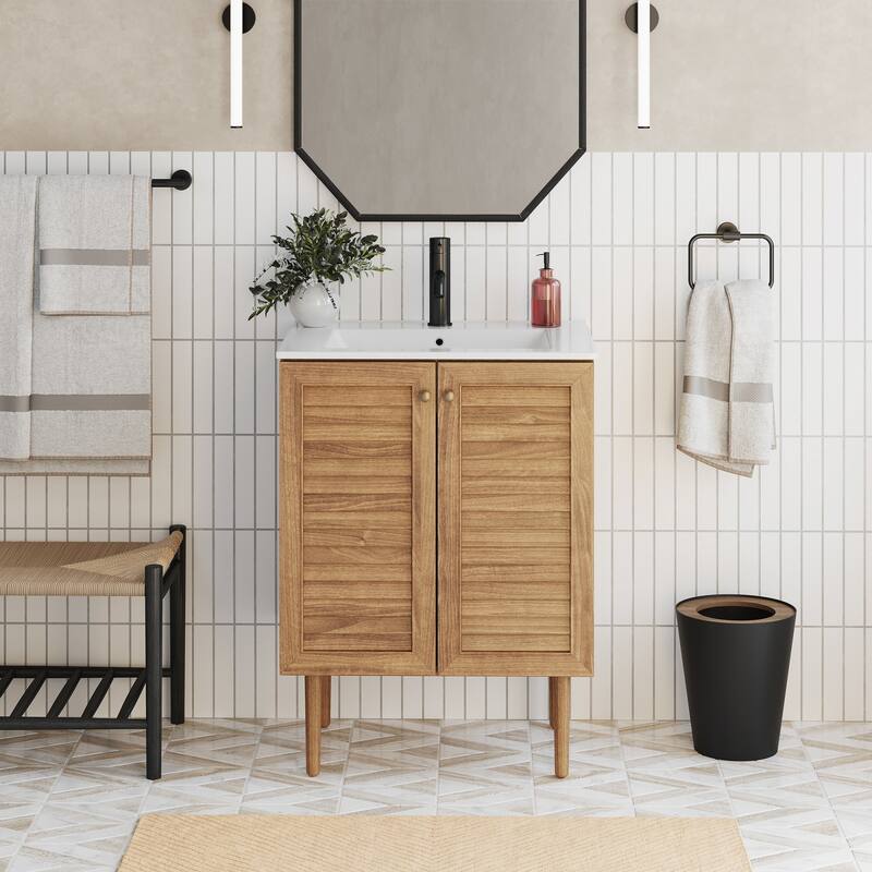 Swiss Madison SM-BV373 Bron 24" Free Standing Single Basin Vanity Set